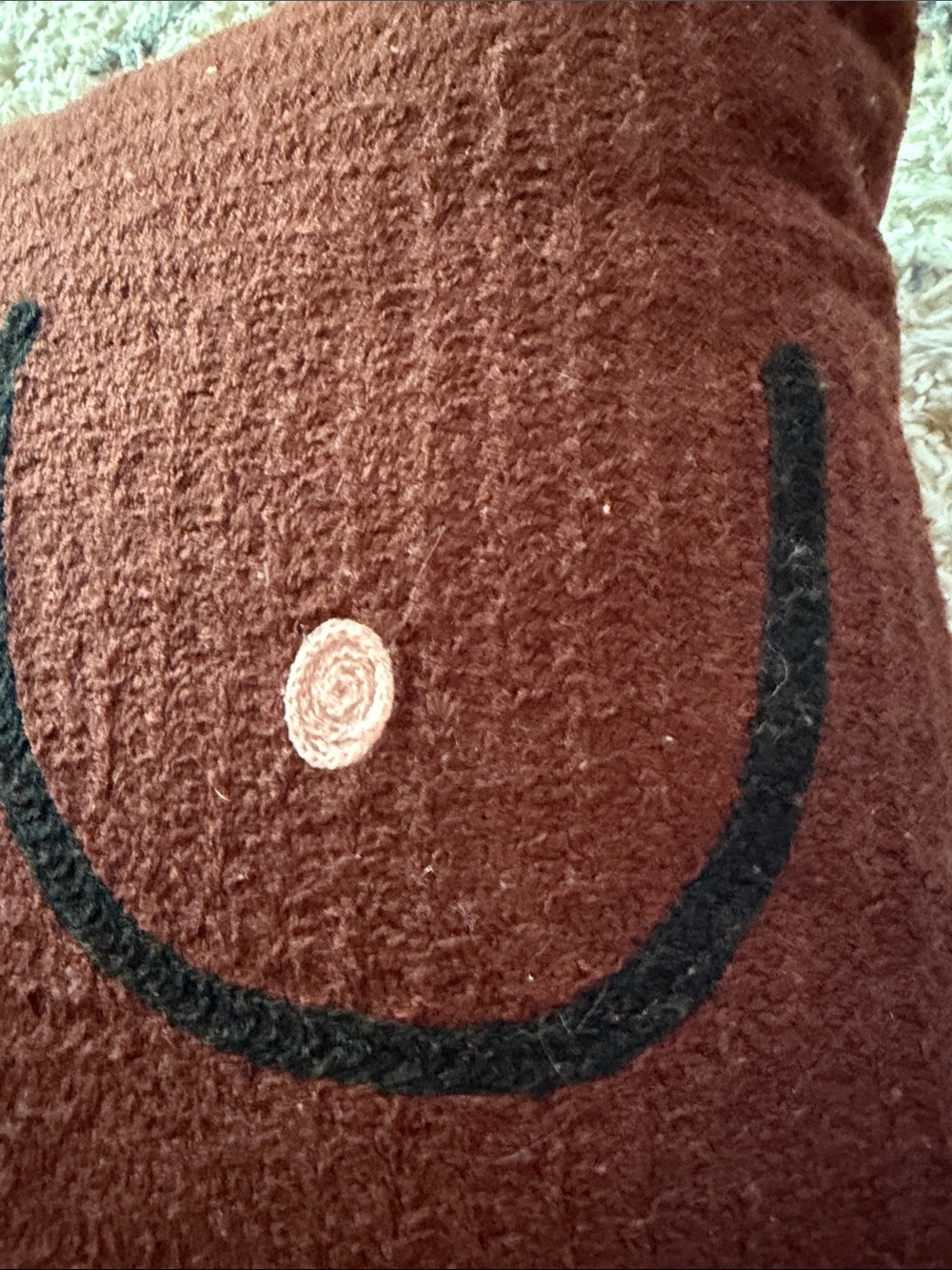 Boobie Pillow - Brown Boob With Pink Pillow Cover + Pillow - Picture 7 of 11